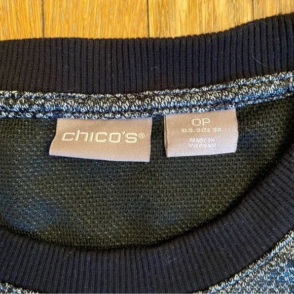 CHICO'S - SNAKEPRINT TEE - SIZE 0P - Picture 4 of 6